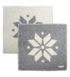 Produktbilde for Sitteunderlag i Ull, 43 x 43 cm, Vintermotiv Grå