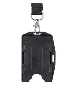 Produktbilde for Kortholder Hardplast 2-kort Sort (25-pk)