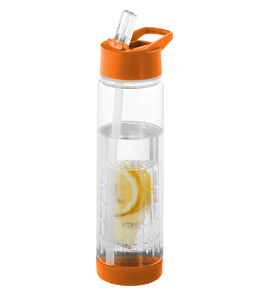 Hovedminiatyrbilde av Transparent/Oransje Tutti frutti 740 ml Tritan Sportsflaske med Infuser