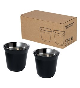 Produktbilde for Duo 80 ml RCS Rustfritt Stål Espressokoppsett  