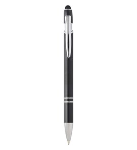 Hovedminiatyrbilde av Solid svart Kish Resirkulert Aluminium Touch/Stylus Blått Blekk Kulepenn