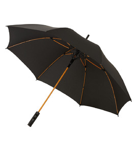 Hovedminiatyrbilde av Oransje/Solid svart Stark 23" Automatisk Stormsikker Paraply