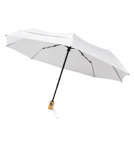 Hovedminiatyrbilde av Hvit Bo 21" RPET Automatisk Sammenleggbar Paraply