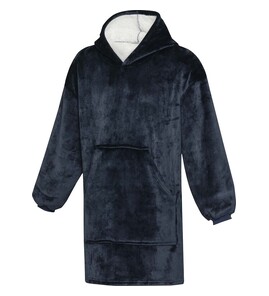 Hovedminiatyrbilde av Mørk blå Denali GRS RPET Hetteteppe Fleece Hettegenser