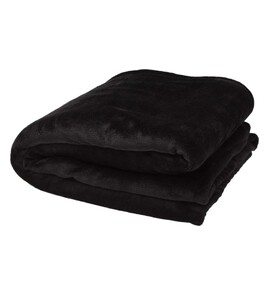 Hovedminiatyrbilde av Solid svart Ashen RPET Sherpa Pledd