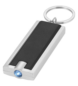 Hovedminiatyrbilde av Solid svart/Sølv Castor LED-lys Nøkkelring