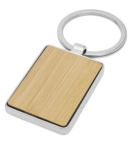 Produktbilde for Neta Bambus Rektangulær Nøkkelring