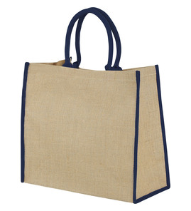 Hovedminiatyrbilde av Naturhvit/Marineblå Harry Jute 25L Shoppingbag