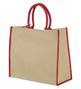 Hovedminiatyrbilde av Naturhvit/Rød Harry Jute 25L Shoppingbag