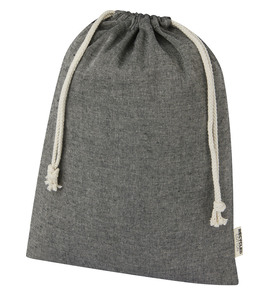 Hovedminiatyrbilde av Melert svart Pheebs 150 g/m2 GRS Resirkulert Bomull 4L Gavepose