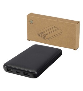 Hovedminiatyrbilde av Solid svart Adhil 10.000 mAh 10 W Resirkulert Plast  Powerbank