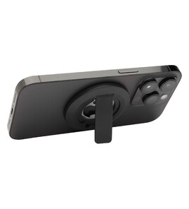 Hovedminiatyrbilde av Solid svart Ain Resirkulert Plast Magnetisk Telefonholder med Flaskeåpner 