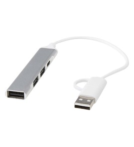 Produktbilde for Alkaid Resirkulert Aluminium 4-porters USB-A- og Type-C-hub