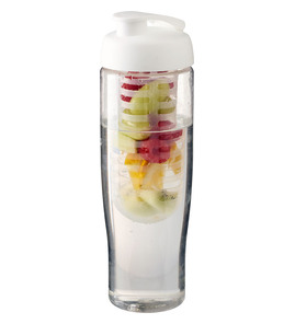 Hovedminiatyrbilde av Transparent/Hvit H2O Active® Tempo 700 ml RPET Sportsflaske og Infuser