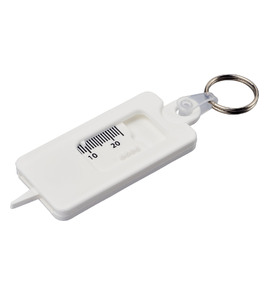 Hovedminiatyrbilde av Hvit Kym Resirkulert Plast Dekkdybdemåler  Nøkkelring