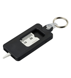 Hovedminiatyrbilde av Solid svart Kym Resirkulert Plast Dekkdybdemåler  Nøkkelring