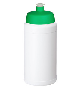 Hovedminiatyrbilde av Hvit/Grønn Baseline 500 ml Resirkulert Plast Sportsflaske