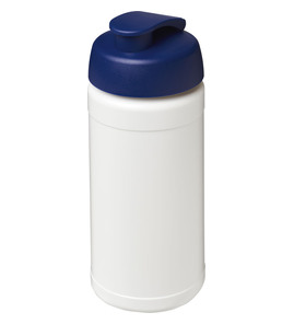 Hovedminiatyrbilde av Hvit/Blå Baseline 500 ml Resirkulert Plast Flipp Lokk Sportsflaske