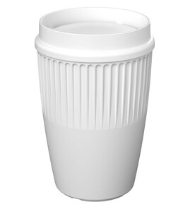 Hovedminiatyrbilde av Hvit Cirrus 350 ml Plastkopp med 360° Lokk