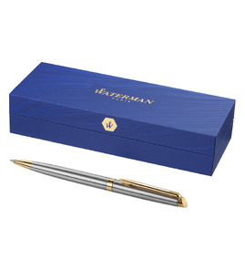 Hovedminiatyrbilde av Sølv/Gull Waterman Hémisphère Blått Blekk Kulepenn