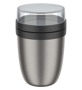 Hovedminiatyrbilde av Solid svart Mepal Ellipse Isolert Matbeholder med To Rom