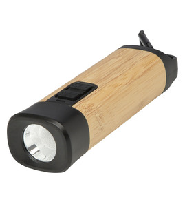 Produktbilde for STAC Kuma Bambus Lommelykt med Karabinkrok