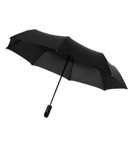 Hovedminiatyrbilde av Solid svart Marksman Traveler 21,5" Automatisk Sammenleggbar Paraply