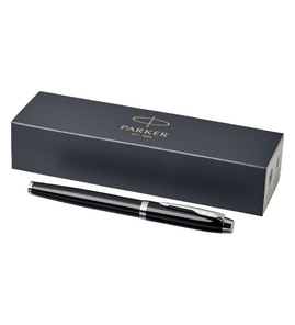 Hovedminiatyrbilde av Solid svart/Krom Parker IM Blått Blekk Fyllepenn