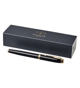Hovedminiatyrbilde av Solid svart/Gull Parker IM Blått Blekk Fyllepenn