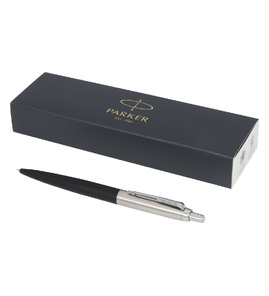 Hovedminiatyrbilde av Solid svart Parker Jotter XL Matt og Krom Blått Blekk Kulepenn