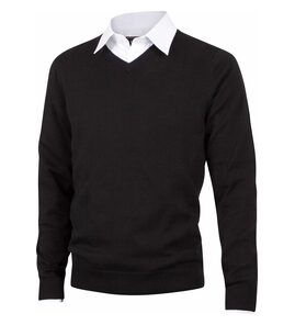 Hovedminiatyrbilde av Sort Tracker Pima Cotton V-Neck Strikkegenser