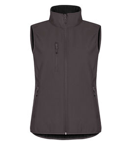Hovedminiatyrbilde av Dark Grey Clique Classic Softshellvest Dame