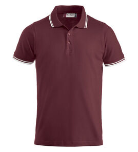 Hovedminiatyrbilde av Bordeaux/White Clique Amarillo Poloskjorte