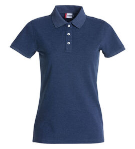 Hovedminiatyrbilde av Blue Melange Clique Stretch Premium Poloskjorte Dame