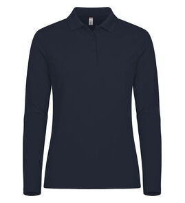 Hovedminiatyrbilde av Dark Navy Clique Manhattan Langermet Poloskjorte Dame
