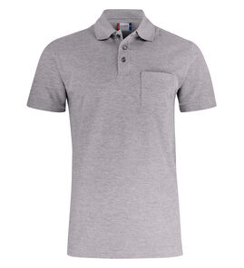Hovedminiatyrbilde av Grey Melange Clique Basic Poloskjorte med Lomme
