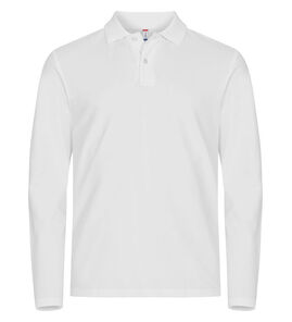 Hovedminiatyrbilde av White Clique Stretch Premium Langermet Poloskjorte