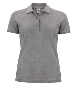 Hovedminiatyrbilde av Grey Melange Clique Classic Økologisk Bomull Poloskjorte Dame