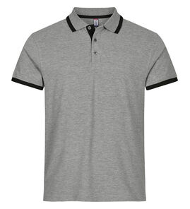 Hovedminiatyrbilde av Grey Melange/Black Clique Austin Poloskjorte