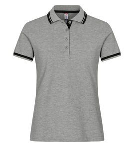 Hovedminiatyrbilde av Grey Melange/Black Clique Astoria Poloskjorte Dame