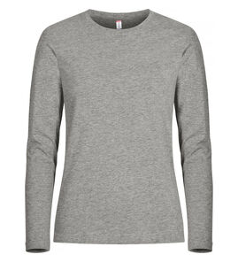 Hovedminiatyrbilde av Grey Melange Clique Premium Fashion-T Langermet T-skjorte Dame