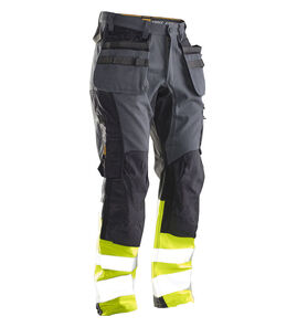Hovedminiatyrbilde av Dark Grey/Yellow HV Jobman 2134 Core Stretch Håndverksbukse
