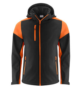 Hovedminiatyrbilde av Black/Orange Printer Prime Softshelljakke