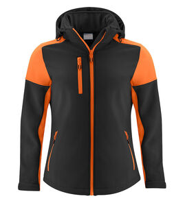 Hovedminiatyrbilde av Black/Orange Printer Prime Softshelljakke Dame