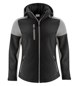 Hovedminiatyrbilde av Black/Anthracite Printer Prime Softshelljakke Dame