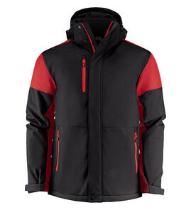 Hovedminiatyrbilde av Black/Red Printer Prime Vattert Softshelljakke