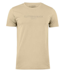 Hovedminiatyrbilde av Beige No Print Cutter & Buck Manzanita U-hals T-skjorte