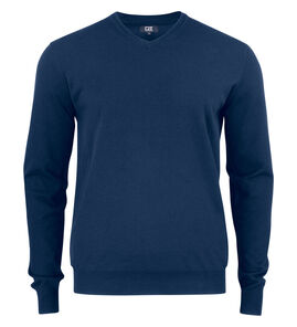 Hovedminiatyrbilde av Dark Navy Cutter & Buck Oakville V-hals Strikkegenser