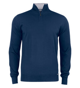 Hovedminiatyrbilde av Dark Navy Cutter & Buck Everett Half-Zip Strikkegenser