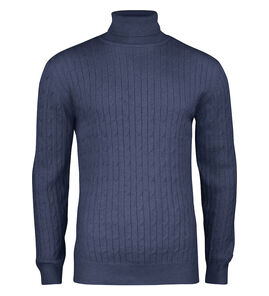 Hovedminiatyrbilde av Navy Melange Cutter & Buck Blakely Turtleneck Strikkegenser